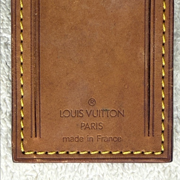 Vintage Louis Vuitton Luggage Tag and Poignier in Vachetta Leather (13L) - Picture 4 of 7